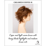 Load image into Gallery viewer, Aria By Envy in Creamed Coffee-R-Copper and light warm brown with honey blonde highlights and medium brown roots

