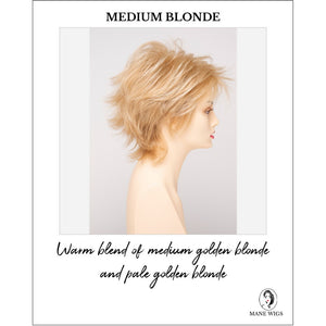Aria By Envy in Medium Blonde-Warm blend of medium golden blonde and pale golden blonde