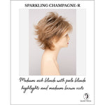 Load image into Gallery viewer, Aria By Envy in Sparkling Champagne-R-Medium ash blonde with pale blonde highlights and medium brown roots
