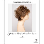 Load image into Gallery viewer, Aria By Envy in Toasted Sesame-R-Light brown blend with medium brown roots
