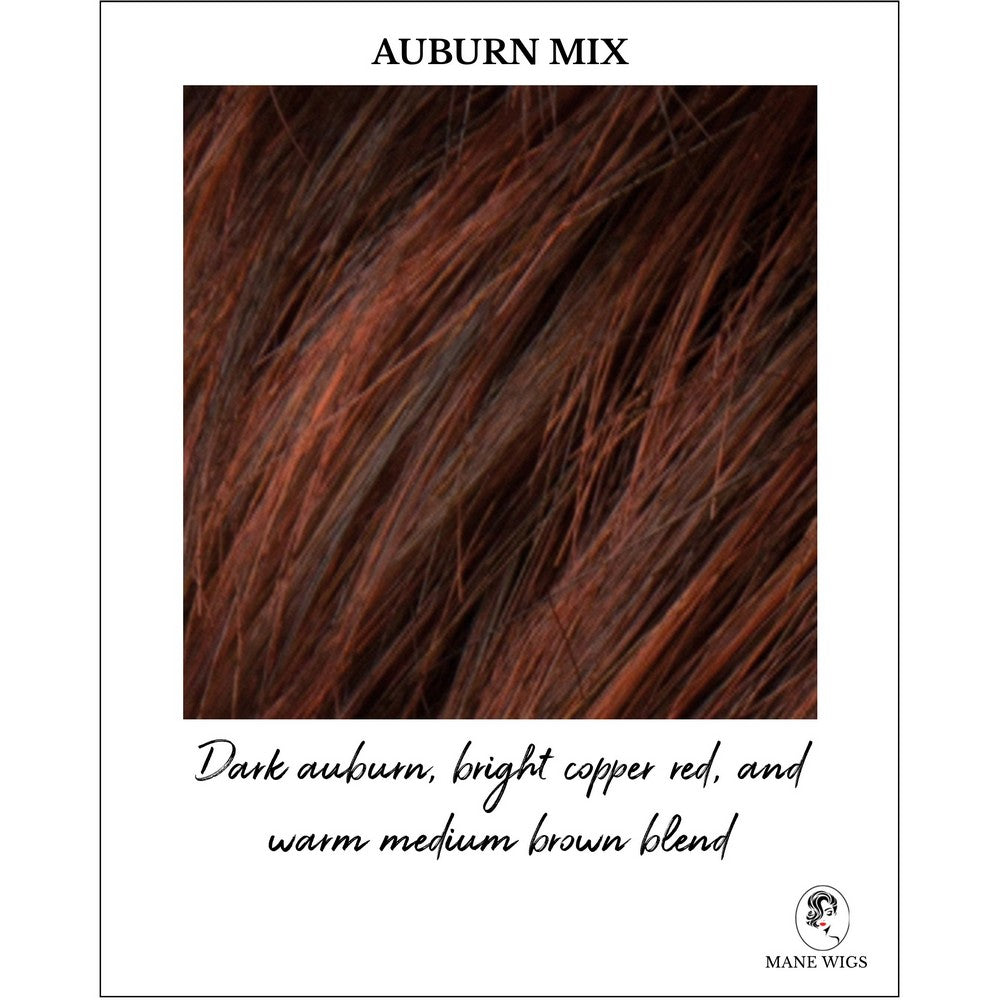 Auburn Mix-Dark auburn, bright copper red, and warm medium brown blend