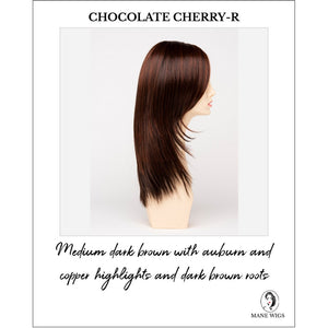 Ava By Envy in Chocolate Cherry-R-Medium dark brown with auburn and copper highlights and dark brown roots