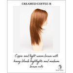 Load image into Gallery viewer, Ava By Envy in Creamed Coffee-R-Copper and light warm brown with honey blonde highlights and medium brown roots
