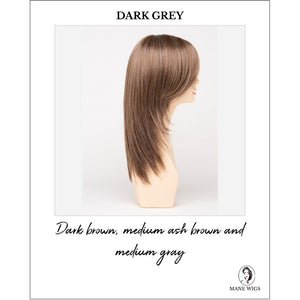 Ava By Envy in Dark Grey-Dark brown, medium ash brown and medium gray