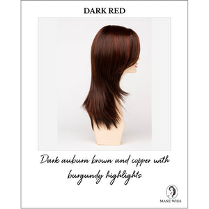 Ava By Envy in Dark Red-Dark auburn brown and copper with burgundy highlights
