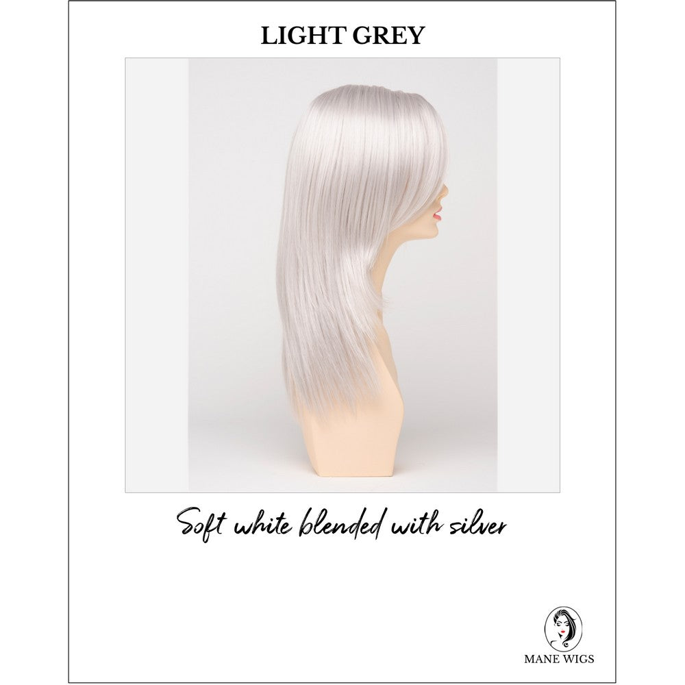 Ava By Envy in Light Grey-Soft white blended with silver