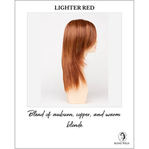 Ava By Envy in Lighter Red-Blend of auburn, copper, and warm blonde