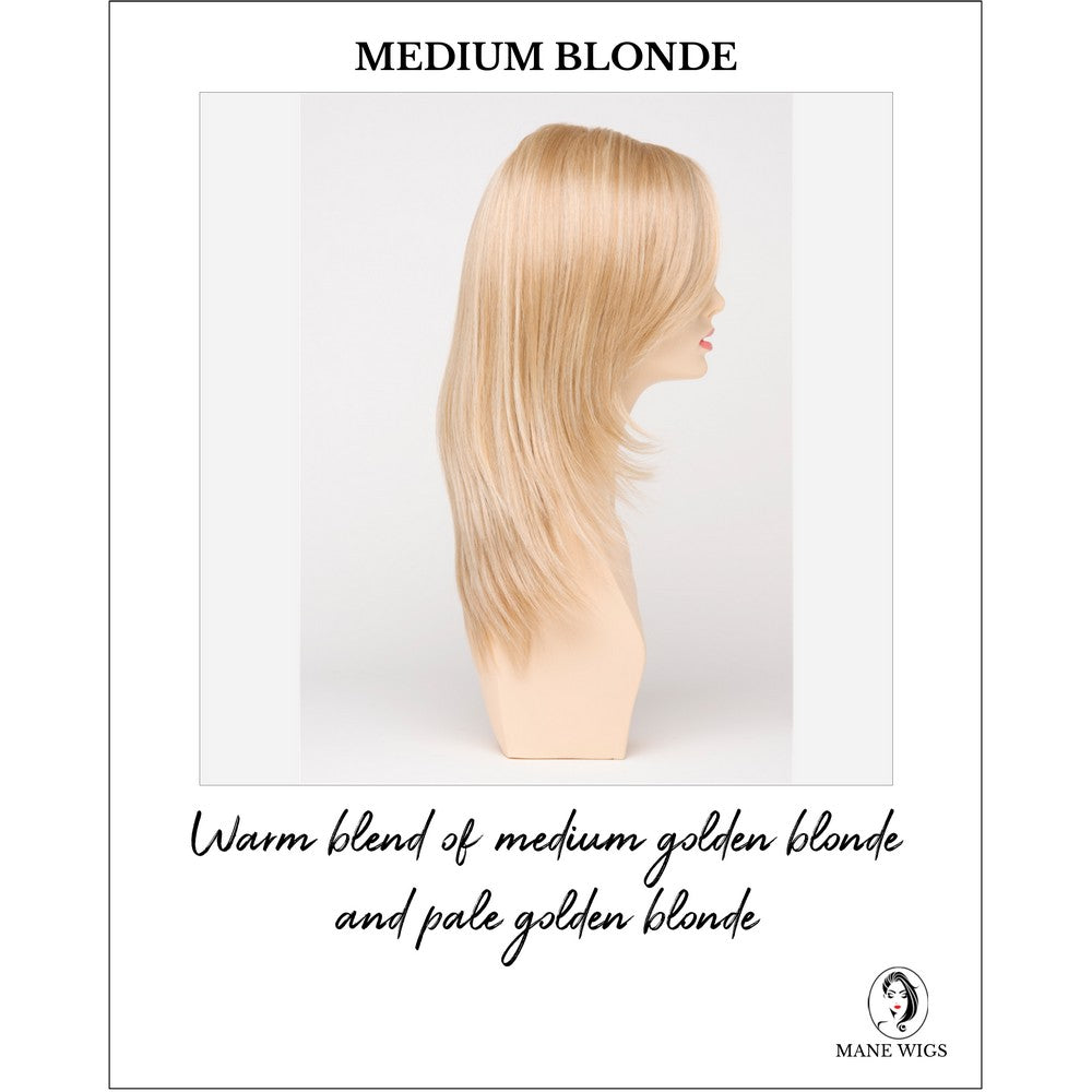 Ava By Envy in Medium Blonde-Warm blend of medium golden blonde and pale golden blonde