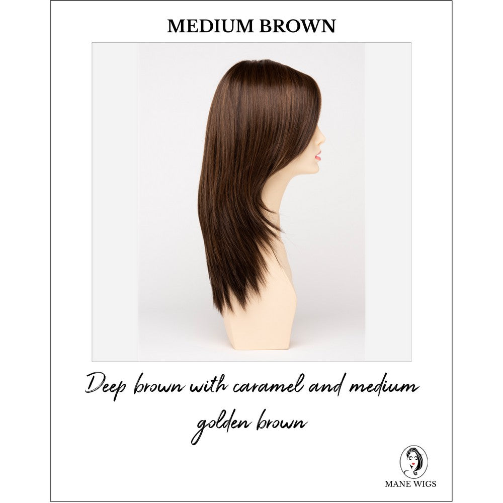 Ava By Envy in Medium Brown-Deep brown with caramel and medium golden brown
