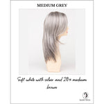 Load image into Gallery viewer, Ava By Envy in Medium Grey-Soft white with silver and 20% medium brown

