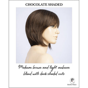 Ava Mono by Ellen Wille in Chocolate Shaded-Medium brown and light auburn blend with dark shaded roots