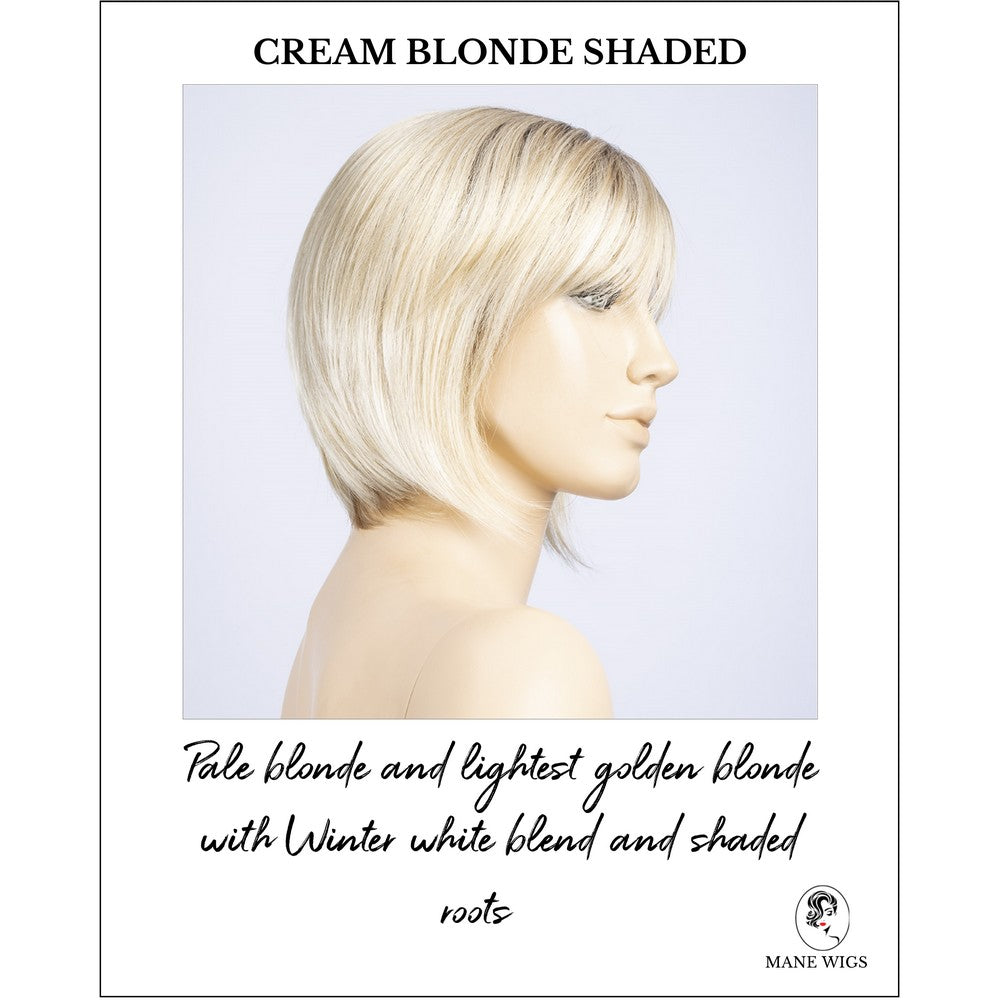 Ava Mono by Ellen Wille in Cream Blonde Shaded-Pale blonde and lightest golden blonde with Winter white blend and shaded roots