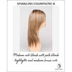 Load image into Gallery viewer, Ava By Envy in Sparkling Champagne-R-Medium ash blonde with pale blonde highlights and medium brown roots
