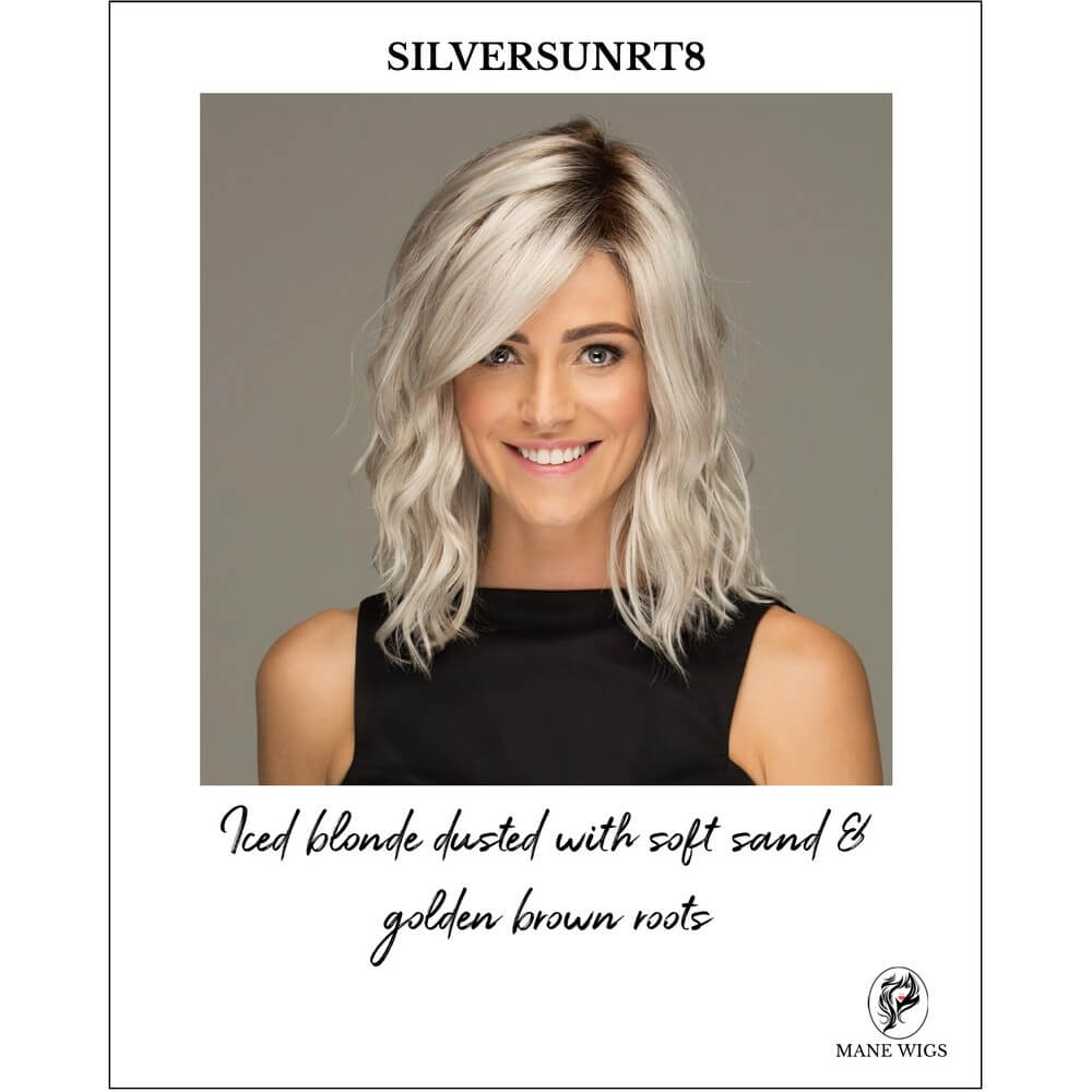 SILVERSUNRT8-Iced blonde dusted with soft sand & golden brown roots
