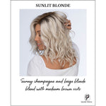 Load image into Gallery viewer, SULNIT BLONDE-Sunny champagne and beige blonde blend with medium brown roots
