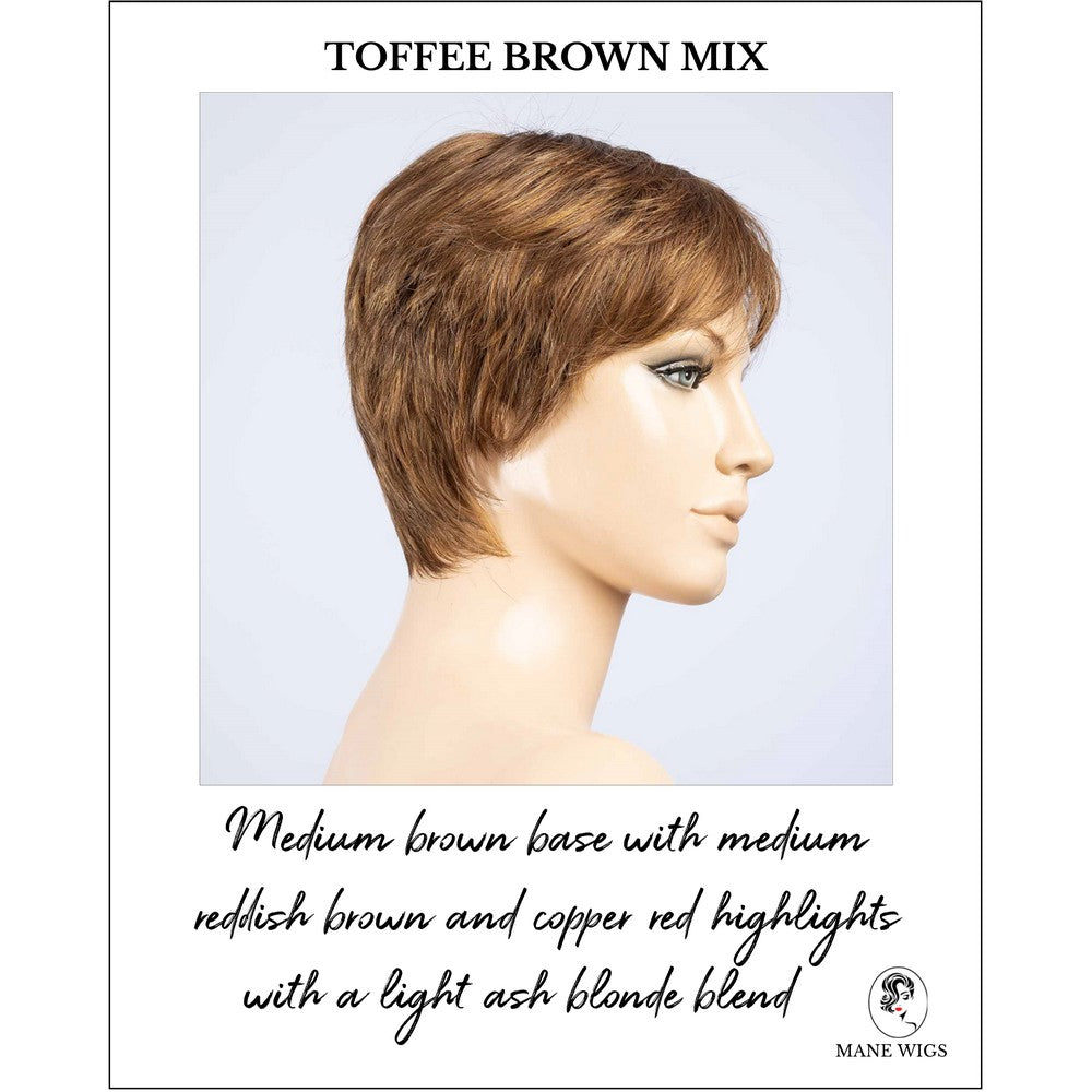Barletta Hi Mono by Ellen Wille in Toffee Brown Mix-Medium brown base with medium reddish brown and copper red highlights with a light ash blonde blend