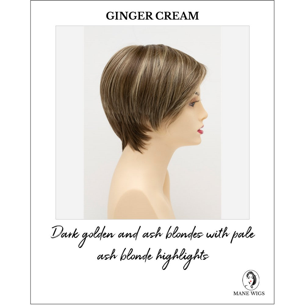 Billie wig by Envy in Ginger Cream-Dark golden and ash blondes with pale ash blonde highlights