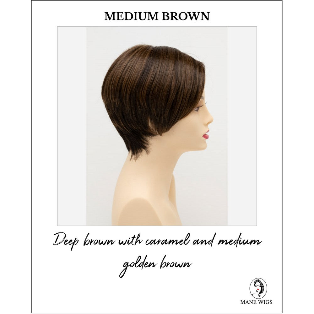 Billie wig by Envy in Medium Brown-Deep brown with caramel and medium golden brown