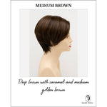 Load image into Gallery viewer, Billie wig by Envy in Medium Brown-Deep brown with caramel and medium golden brown
