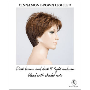 Bliss by Ellen Wille in Cinnamon Brown Lighted-Dark brown and dark & light auburn blend with shaded roots