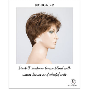 Bliss by Ellen Wille in Nougat-R-Dark & medium brown blend with warm brown and shaded roots