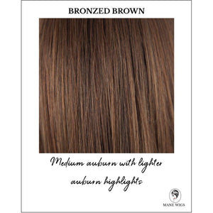 Bronzed Brown-Medium auburn with lighter auburn highlights