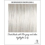 Load image into Gallery viewer, Burnished Snow (G60+)-Dark blonde with 90% gray and silver highlights on top
