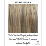 Load image into Gallery viewer, Butter Pecan-R-Rooted dark with light golden blonde base and 50/50 brown &amp; medium auburn lowlights
