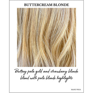 Buttercream Blonde-Buttery pale gold and strawberry blonde blend with pale blonde highlights