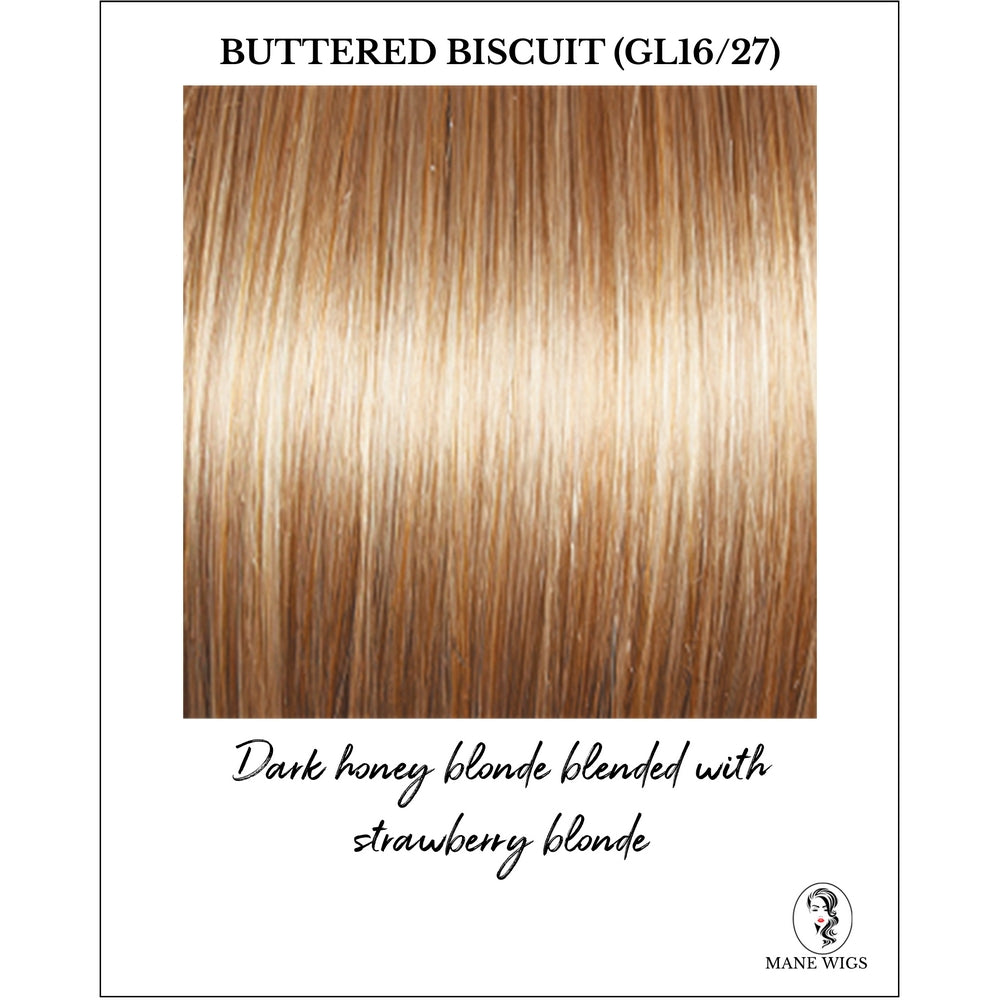 Buttered Biscuit (GL16/27)-Dark honey blonde blended with strawberry blonde