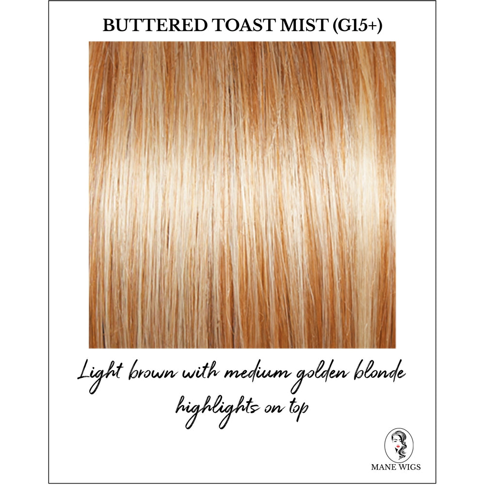Buttered Toast Mist (G15+)-Light brown with medium golden blonde highlights on top