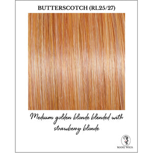 Butterscotch (RL25/27)-Medium golden blonde blended with strawberry blonde