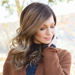 Load image into Gallery viewer, Mochaccino-LR-Long-rooted dark with light brown base and strawberry blonde highlights
