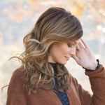 Load image into Gallery viewer, Mochaccino-LR-Long-rooted dark with light brown base and strawberry blonde highlights
