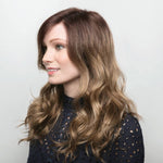 Load image into Gallery viewer, Mochaccino-LR-Long-rooted dark with light brown base and strawberry blonde highlights
