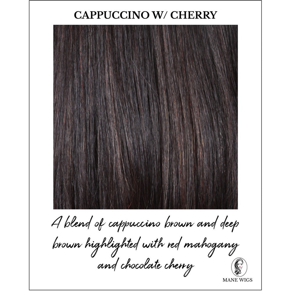 Cappuccino with Cherry-A blend of cappuccino brown and deep brown highlighted with red mahogany and chocolate cherry