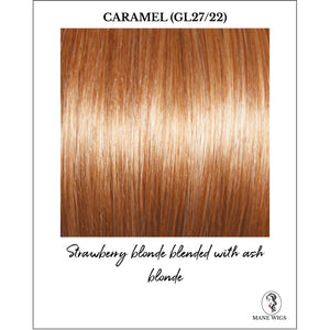 Caramel (GL27/22)-Strawberry blonde blended with ash blonde