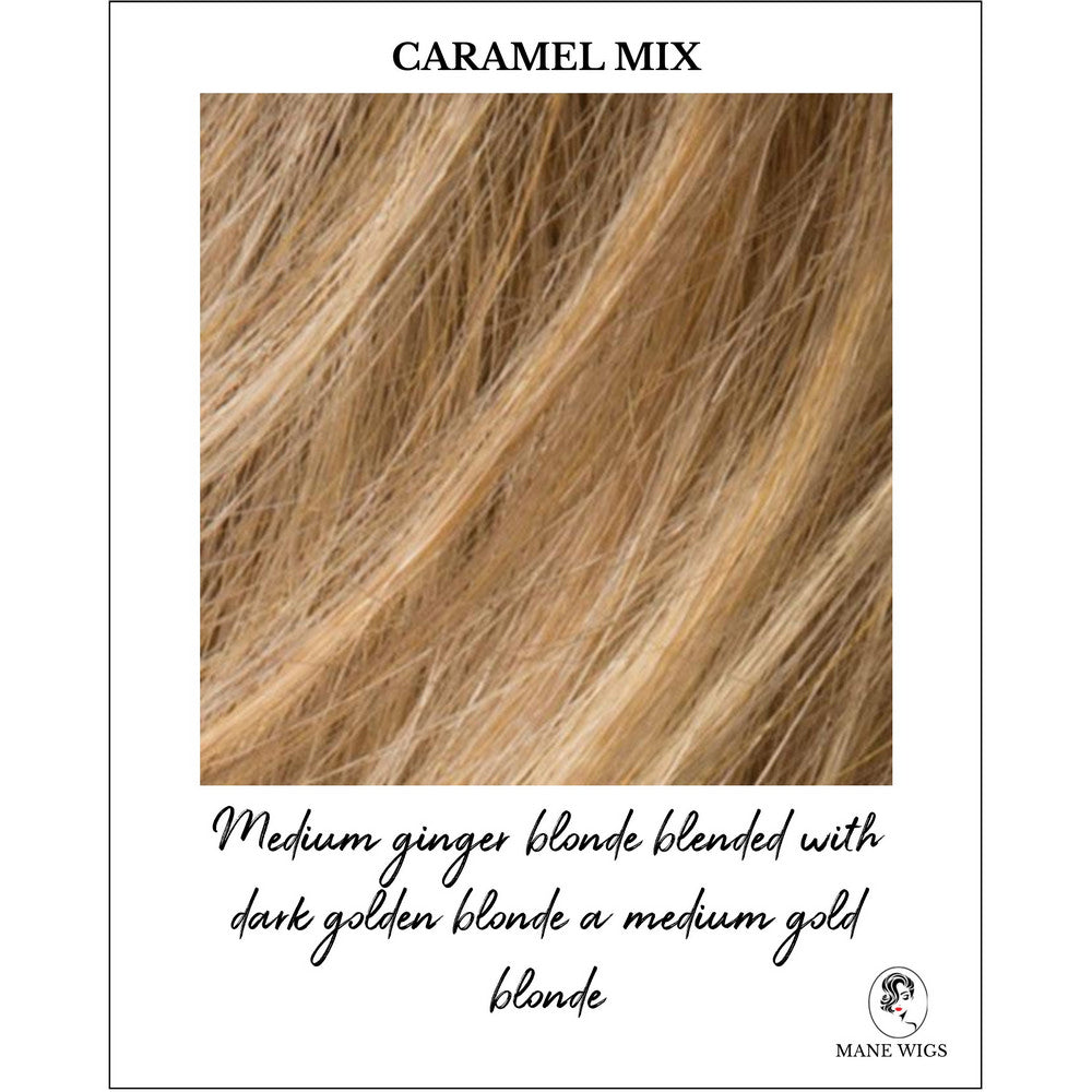 Caramel Mix-Medium ginger blonde blended with dark golden blonde a medium gold blonde