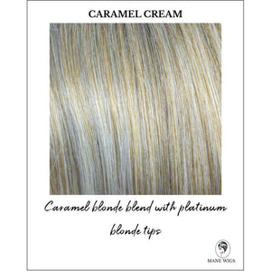 Caramel Cream-Caramel blonde blend with platinum blonde tips