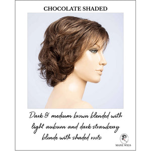 Cesana by Ellen Wille in Chocolate Shaded-Dark & medium brown blended with light auburn and dark strawberry blonde with shaded roots