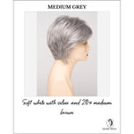 Load image into Gallery viewer, Medium Grey-Soft white with silver and 20% medium brown
