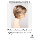 Load image into Gallery viewer, Sparkling Champagne-R-Medium ash blonde with pale blonde highlights and medium brown roots
