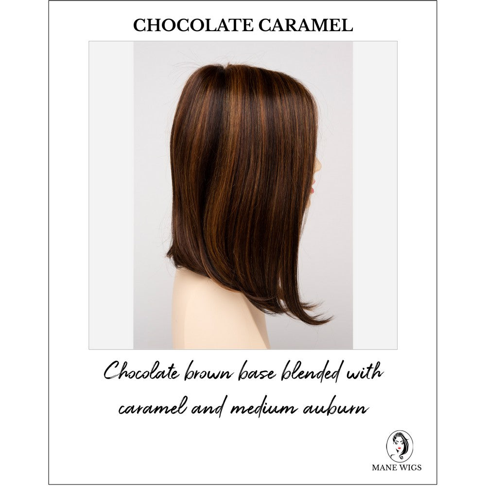 Chelsea By Envy in Chocolate Caramel-Chocolate brown base blended with caramel and medium auburn