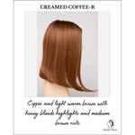 Load image into Gallery viewer, Chelsea By Envy in Creamed Coffee-R-Copper and light warm brown with honey blonde highlights and medium brown roots
