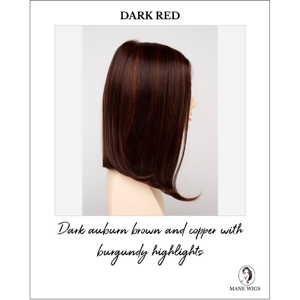 Chelsea By Envy in Dark Red-Dark auburn brown and copper with burgundy highlights