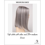 Load image into Gallery viewer, Chelsea By Envy in Medium Grey-Soft white with silver and 20% medium brown
