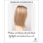 Load image into Gallery viewer, Chelsea By Envy in Sparkling Champagne-R-Medium ash blonde with pale blonde highlights and medium brown roots
