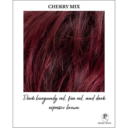 Cherry Mix-Dark burgundy red, fire red, and dark espresso brown