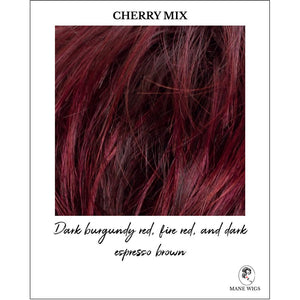 Cherry Mix-Dark burgundy red, fire red, and dark espresso brown