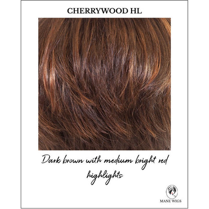 Cherrywood HL-Dark brown with medium bright red highlights